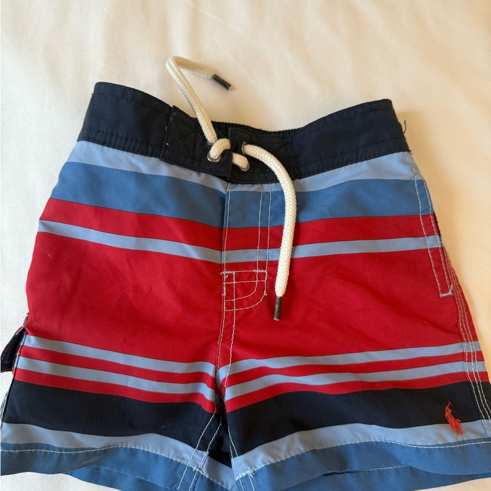 Polo by Ralph Lauren Red and Blue Striped Shorts
